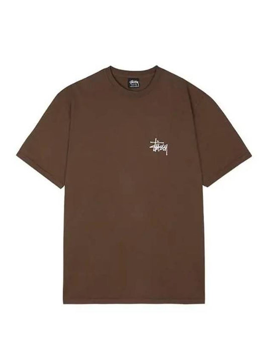 Unisex basic pigment dyed short sleeve t-shirt brown 1905001 1001 - STUSSY - BALAAN 1