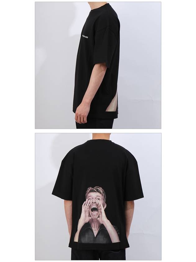 Bowie Print Short Sleeve T-Shirt Black - IH NOM UH NIT - BALAAN 4