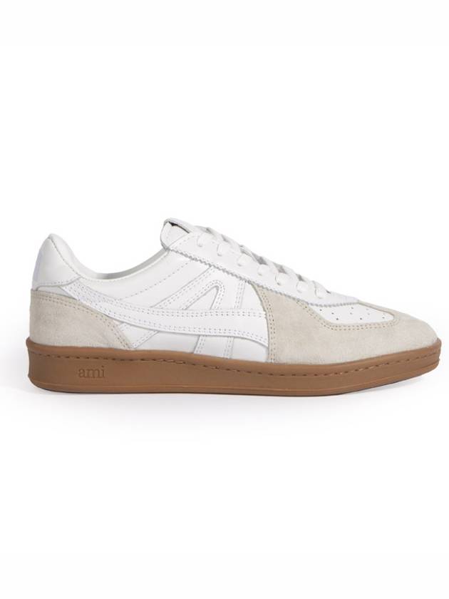 Tennis Logo Embossed Low Top Sneakers White - AMI - BALAAN 2