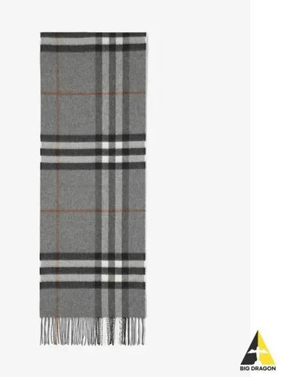 Giant Check Cashmere Scarf Grey - BURBERRY - BALAAN 2