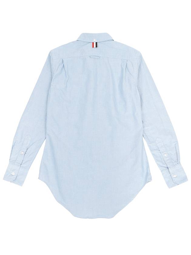 Button Down Cotton Oxford Long Sleeve Shirt Light Blue - THOM BROWNE - BALAAN 3