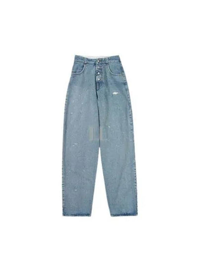 Leg Denim Cotton Wide Jeans Blue - MAISON MARGIELA - BALAAN 2