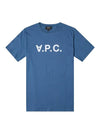 VPC Logo Organic Cotton Short Sleeve T-Shirt Blue - A.P.C. - BALAAN 1