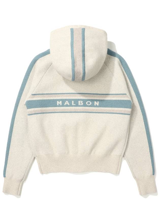 JACQUARD KNIT CARDIGAN SKY BLUE WOMAN - MALBON GOLF - BALAAN 2