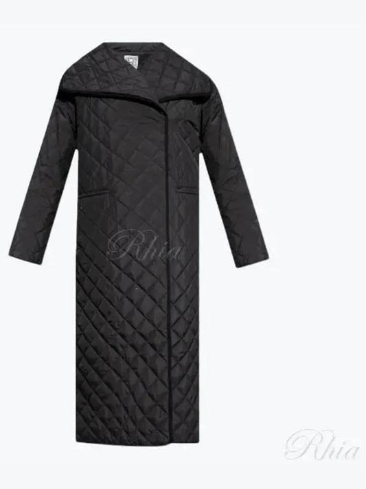 Signature Quilted Single Coat Black - TOTEME - BALAAN 2