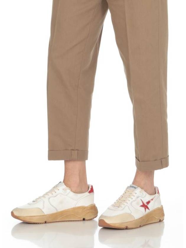 Men's Running Sole Red Star Low Top Sneakers White - GOLDEN GOOSE - BALAAN 7