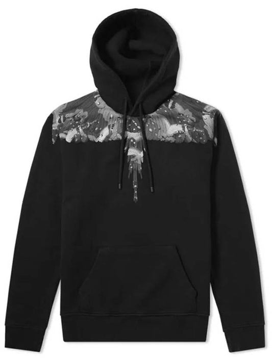 12th Anniversary Camo Wing Print Hoodie CMBB007S186300031008 - MARCELO BURLON - BALAAN 1