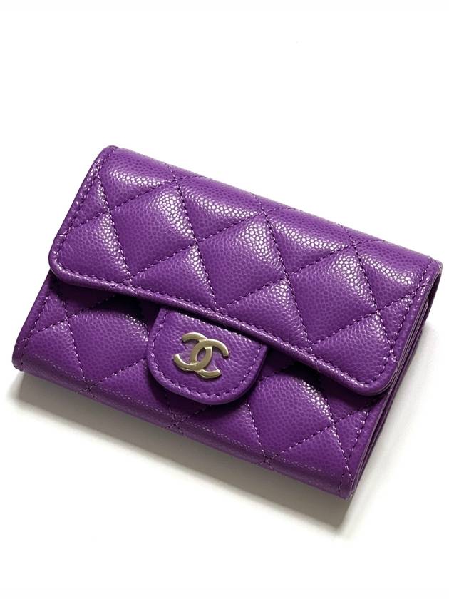 24SS Classic Caviar Zipper Card Wallet Bora AP4096 Knockknock - CHANEL - BALAAN 7