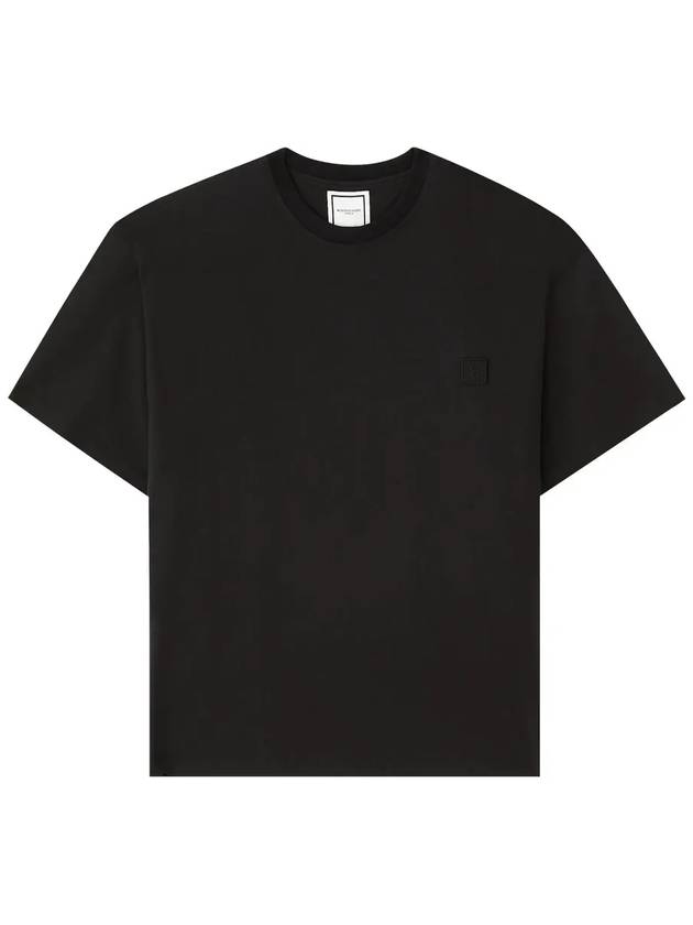 Jellyfish Back Logo Cotton Short Sleeve T-Shirt Black - WOOYOUNGMI - BALAAN 3