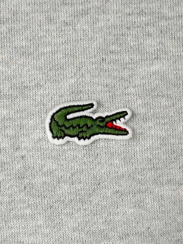 Logo Patch Organic Cotton Hoodie Grey - LACOSTE - BALAAN 3