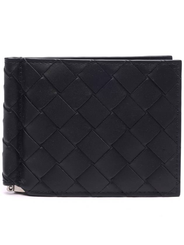 Intrecciato Money Clip Half Wallet Black - BOTTEGA VENETA - BALAAN 2