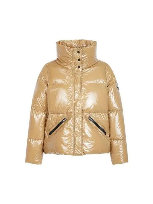 Women s Logo Patch Glossy Down Padded Jacket Camel 270028 - HERNO - BALAAN 1