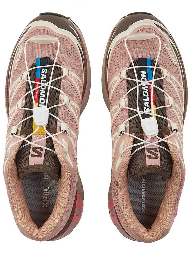 XT-6 Lace-Up Low-Top Sneakers Mahogany Rose - SALOMON - BALAAN 7