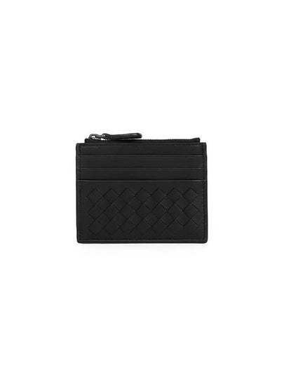 Intrecciato Zipper Card Wallet Black - BOTTEGA VENETA - BALAAN 2