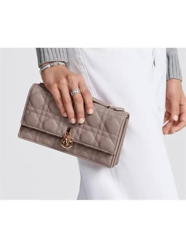 Miss Cannage Lambskin Mini Bag Warm Taupe - DIOR - BALAAN 8