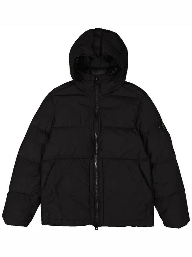 Naslan Light Watro Down Hooded Padding Black - STONE ISLAND - BALAAN 3