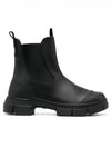 Women's Rubber City Chelsea Boots Black - GANNI - BALAAN 2