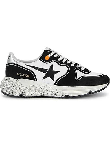 Golden Goose Deluxe Star Print Oversole Suede Running Sneakers Black G36MS963 O7 - GOLDEN GOOSE - BALAAN 1