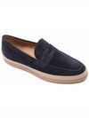 Flat Suede Loafers Blue - TOD'S - BALAAN 4