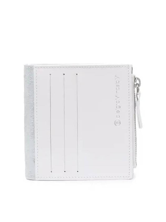 MM6 Logo Bifold Halfwallet White - MAISON MARGIELA - BALAAN.