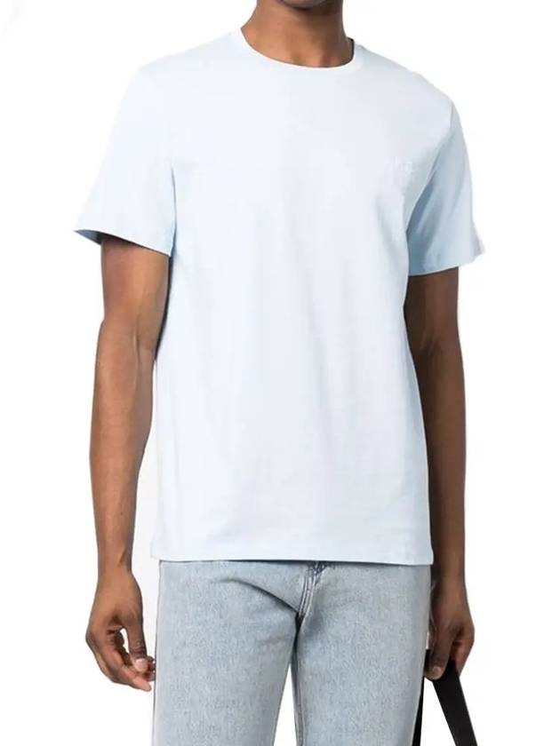 Men's Logo Raymond Short Sleeve T-Shirt Pale Blue - A.P.C. - BALAAN.