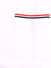 Three Stripes Polo Short Dress White - THOM BROWNE - BALAAN 4