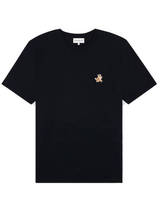 Speedy Fox Patch Comfort Short Sleeve T-Shirt Black - MAISON KITSUNE - BALAAN 1