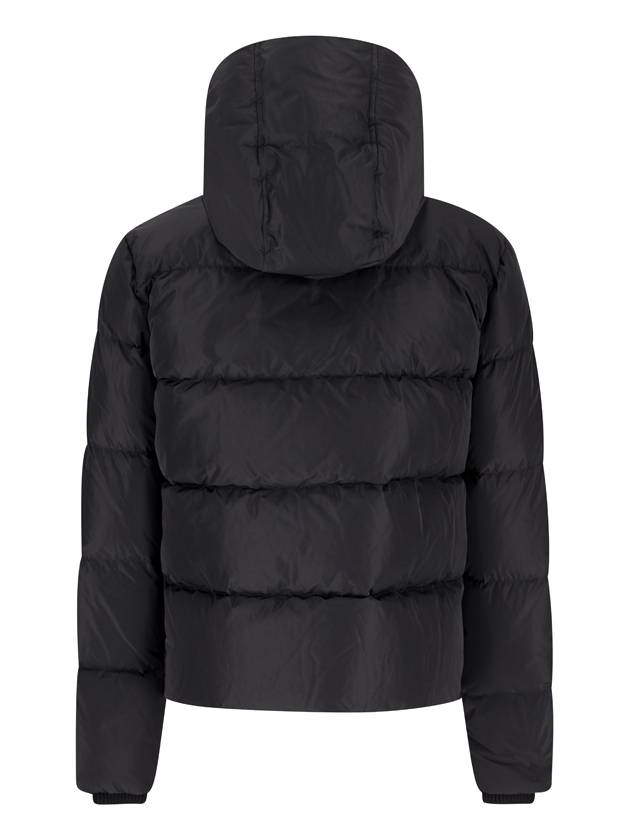 Men's Camo Logo Printing Hooded Padding Black - DSQUARED2 - BALAAN 3