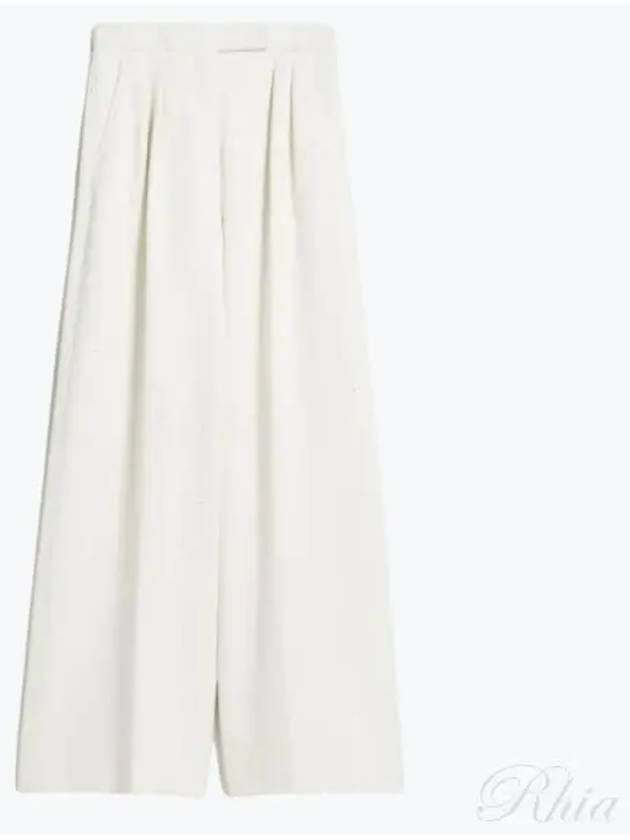 Zigna Pleated Wide Pants White - MAX MARA - BALAAN 2