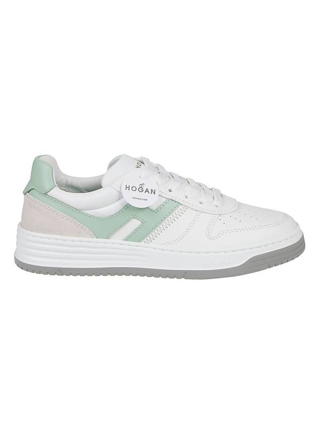 H630 leather low-top sneakers white green - HOGAN - BALAAN 1