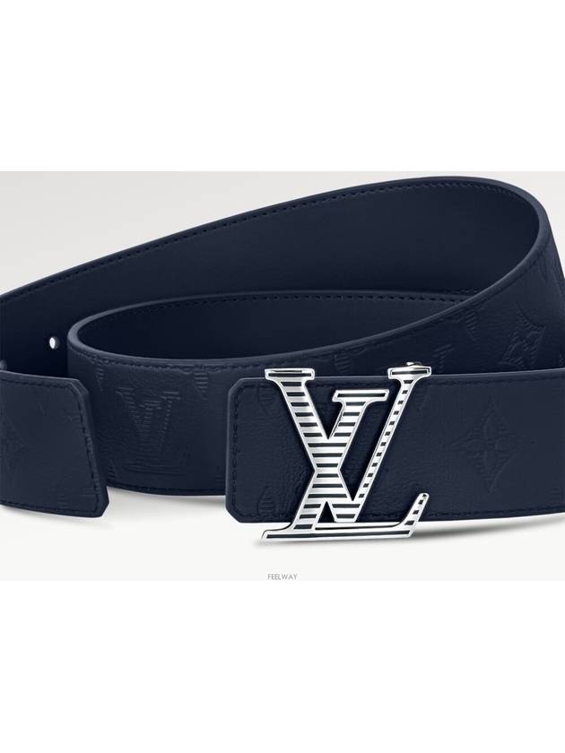 LV Shadow 40MM Reversible Leather Belt Blue - LOUIS VUITTON - BALAAN 3