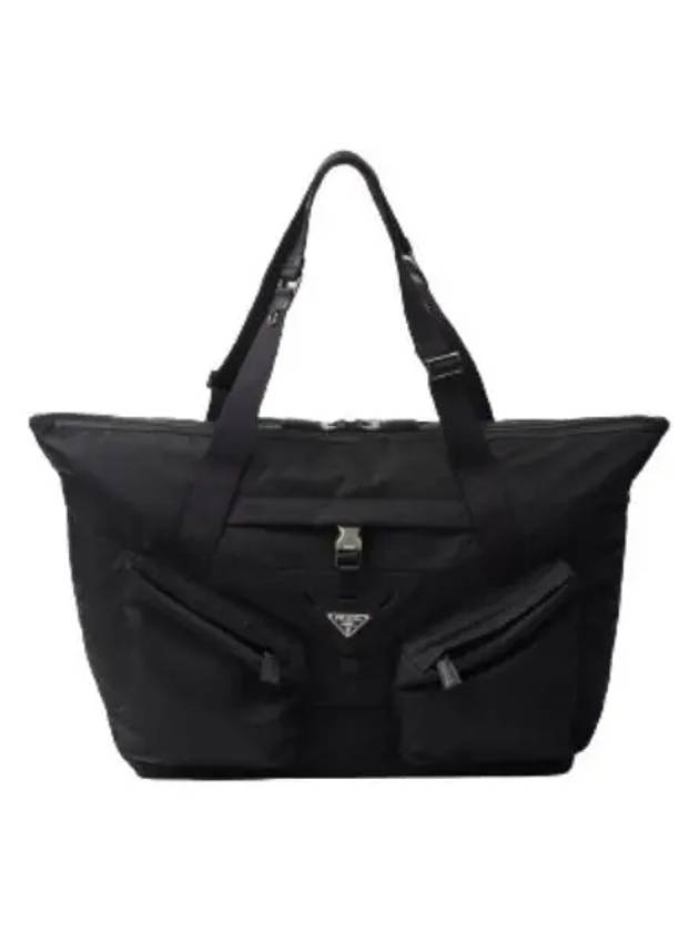 Re-Nylon Leather Travel Tote Bag Black - PRADA - BALAAN 2