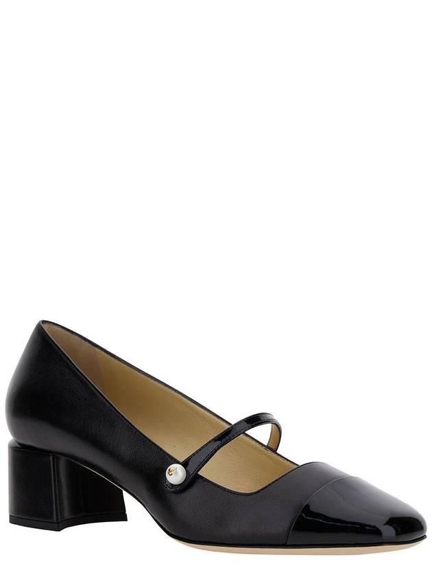 'Elisa 45' Black Pumps With Pearl Detail In Patent Leather Woman - JIMMY CHOO - BALAAN 2