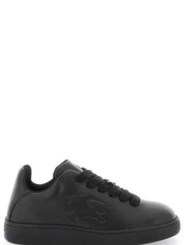 Leather Box Low-Top Sneakers Black - BURBERRY - BALAAN 2