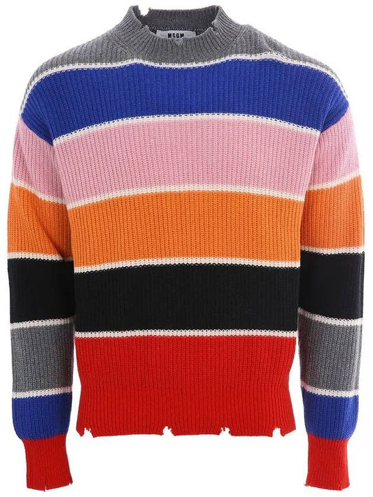 2540MM137X184547 02 Ribbed color striped sweater - MSGM - BALAAN 2