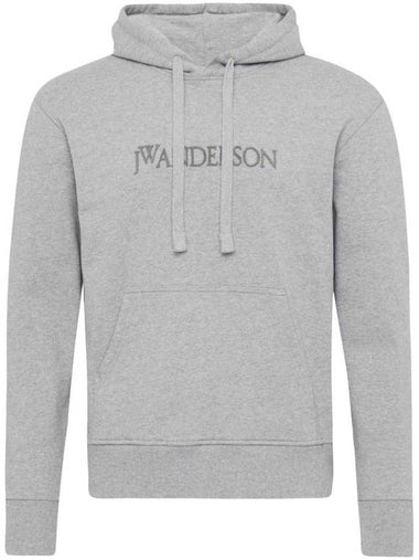 Embroidered Logo Hoodie Grey - JW ANDERSON - BALAAN 1