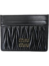 Matelasse Nappa Leather Card Wallet Black - MIU MIU - BALAAN 5