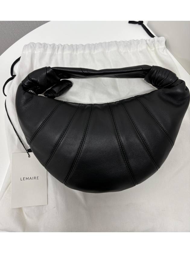 Mini Fortune Croissant Shoulder Bag Black - LEMAIRE - BALAAN 7