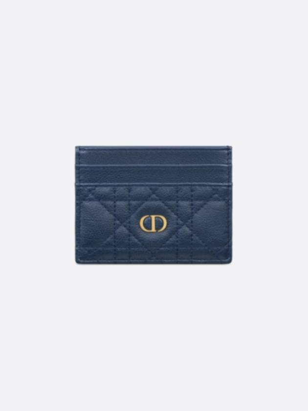 Caro 5-Slot Supple Cannage Calfskin Card Wallet Deep Ocean Blue - DIOR - BALAAN 2