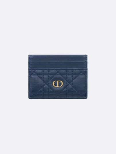 Caro 5-Slot Supple Cannage Calfskin Card Wallet Deep Ocean Blue - DIOR - BALAAN 2