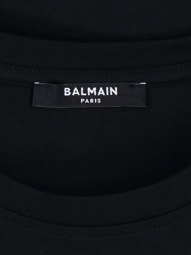 Logo Crew Neck Short Sleeve T-Shirt Black - BALMAIN - BALAAN 6