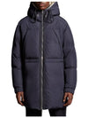 Truy res hooded long padded down jacket navy blue I2 091 1C00004 54A91 74S - MONCLER - BALAAN 3