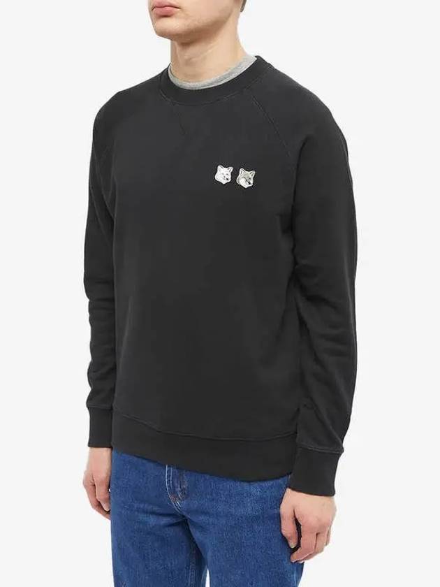 Monochrome Fox Head Patch Classic Sweatshirt Black - MAISON KITSUNE - BALAAN 4