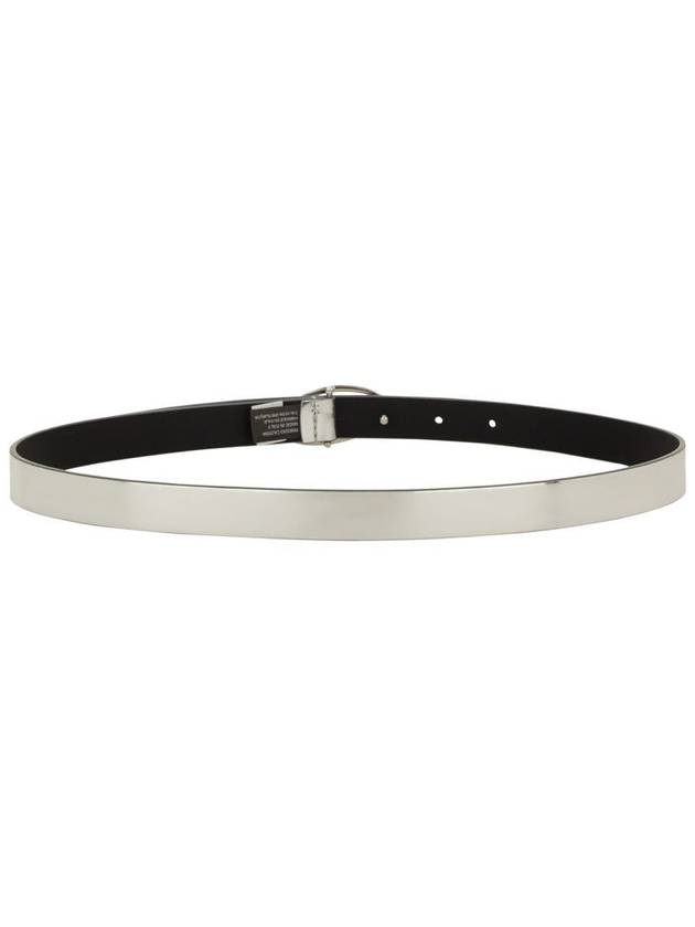 B 1DR 20 Slim Metallic Belt Silver - DIESEL - BALAAN 4