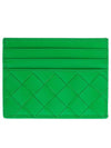 Intrecciato Leather Card Wallet Light Green - BOTTEGA VENETA - BALAAN 1