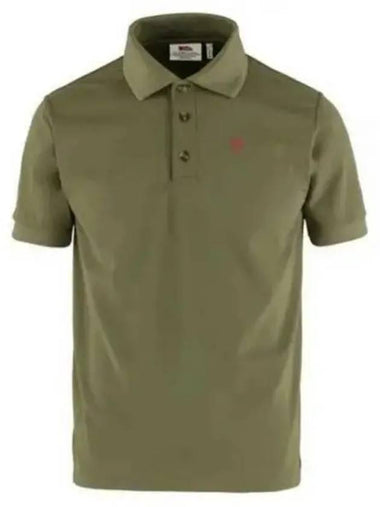 Men's Crowley Pique Polo Shirt Light Olive - FJALL RAVEN - BALAAN 1