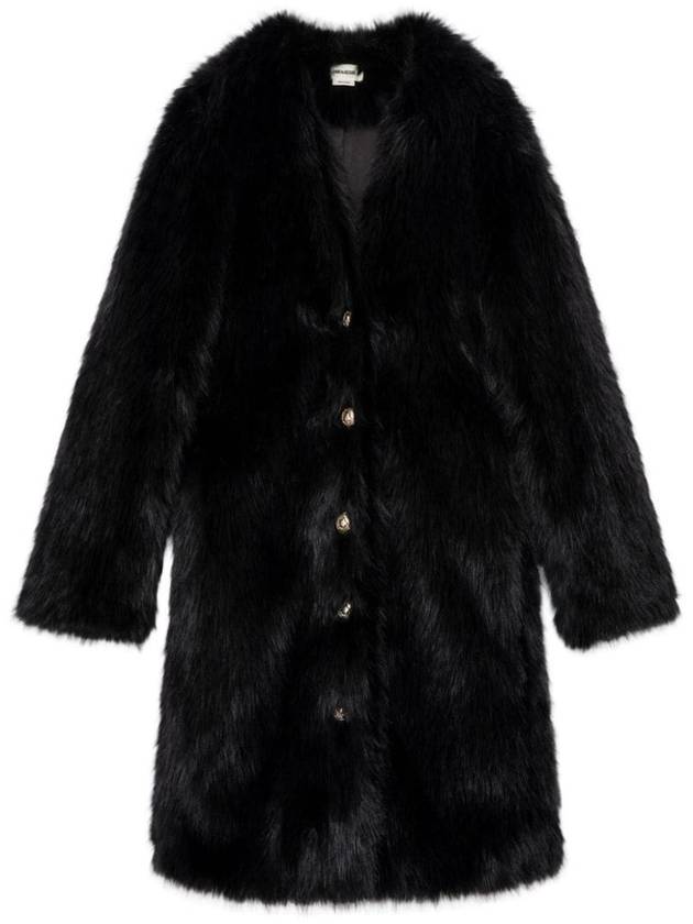 Milas Mid Length Faux Fur Coat Black - ZADIG & VOLTAIRE - BALAAN 1