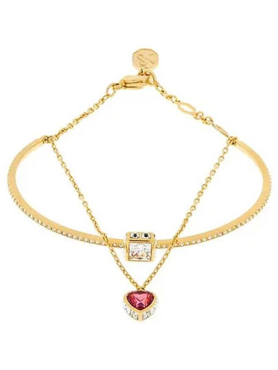 Chroma Heart Red Crystal Bracelet Gold - SWAROVSKI - BALAAN 2