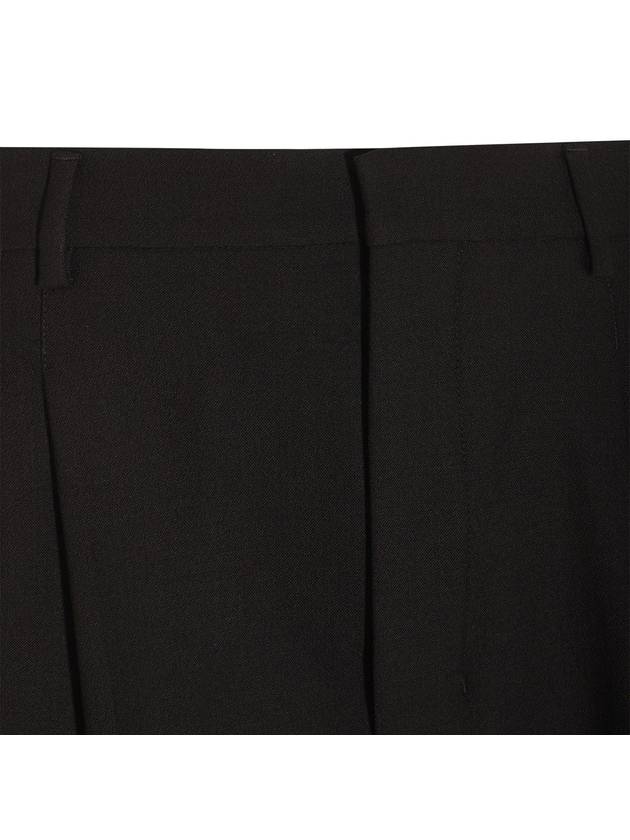 Pressed Crease Cropped Slacks Black - AMI - BALAAN 4