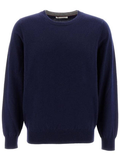 Men's Cashmere Knit Top Navy - BRUNELLO CUCINELLI - BALAAN 2